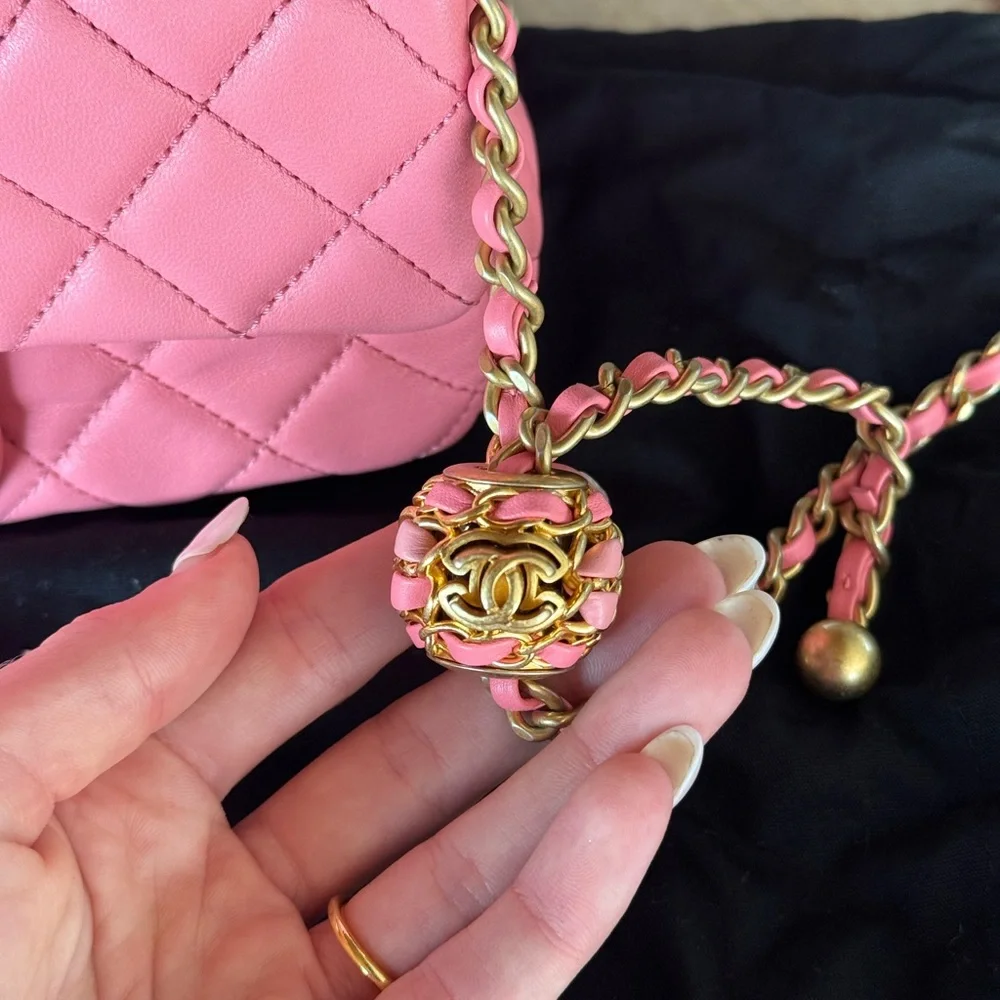 Chanel Lambkin Quilted Mini Pearl Crush Flap - Picture 4 of 9